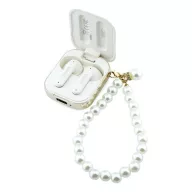   GUESS PEARL STRAP bluetooth fülhallgató SZTEREO v5.4, kézpánt + töltőtok, FEHÉR