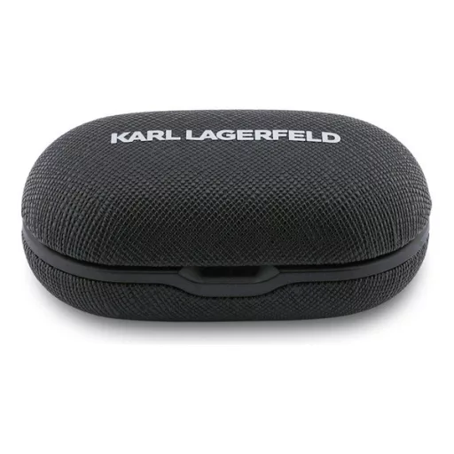 KARL LAGERFELD ENC SAFFIANO LOGO bluetooth fülhallgató SZTEREO v5.4, aktív zajszűrő + töltőtok, FEKETE