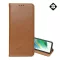 Samsung S26 Plus GIGAPACK Tok álló, valódi bőr FLIP, asztali tartó, VILÁGOSBARNA