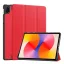 Huawei MatePad SE 11 GIGAPACK Tok álló, bőr hatású aktív FLIP, asztali tartó, PIROS