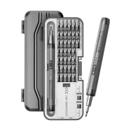   GIGAPACK Szerszámkészlet vezeték nélküli elektromos csavar behajtó, mágneses bitfej készlet, SÖTÉTSZÜRKE