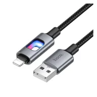   iPhone 14 Plus / 14 Pro Max / 14 Pro HOCO U144 adatkábel USB - lightning, 120cm, FEKETE