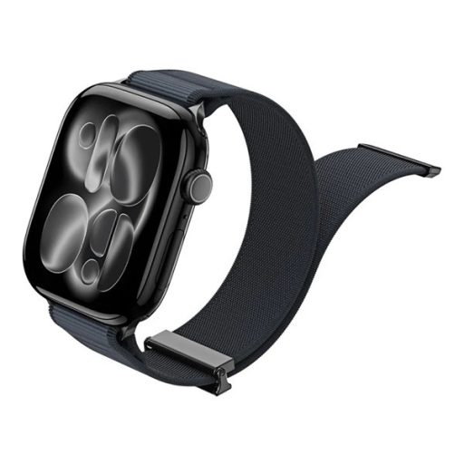 Apple Watch Series SE 3 40mm / 11 42mm / 10 42mm DUX DUCIS YM pótszíj egyedi méret, mágneses, FEKETE
