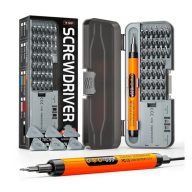   Szerszámkészlet (vezeték nélküli elektromos csavar behajtó, 47db, mágneses bitfej készlet, LED kijelző) NARANCSSÁRGA