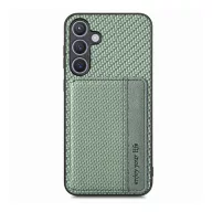   Samsung S25 GIGAPACK Szilikon telefonvédő ütésállóság, karbon minta, SÖTÉTZÖLD