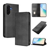   Tok álló, bőr hatású (FLIP, oldalra nyíló, asztali tartó, RFID, prémium) FEKETE