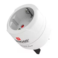 SKROSS utazó adapter 250V/7A, földelt, FEHÉR