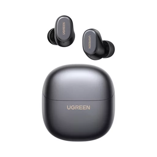 UGREEN DOTS WS220 bluetooth fülhallgató SZTEREO (v6.0, TWS, zajszűrő, mikrofon, IPX5 + töltőtok) FEKETE