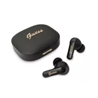   GUESS SCRIPT METAL LOGO bluetooth fülhallgató SZTEREO v5.4, fordító funkicó + töltőtok, FEKETE