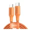 UGREEN L502 adatkábel (Type-C - Type-C, 100W, PD gyorstöltő 3.0, cipőfűző, 100cm) NARANCSSÁRGA