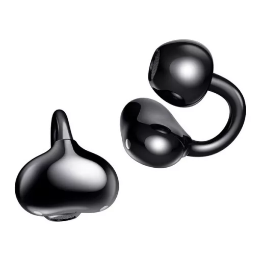 HONOR CHOICE CLIP bluetooth fülhallgató SZTEREO (v5.3, TWS, fülre csíptethető, aktív zajszűrő, IP54 + töltőtok) FEKETE