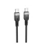 HOCO X109 adatkábel (Type-C - Type-C, 60W, gyorstöltő, 300cm) FEKETE