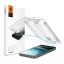 SPIGEN GLASS TR EZ FIT PRO HD képernyővédő üveg (2.5D, tokbarát, ultravékony, 0.2mm, 9H + segédkeret) ÁTLÁTSZÓ