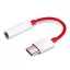 ONEPLUS audió adapter kábel 3.5mm jack aljzat - Type-C PIROS