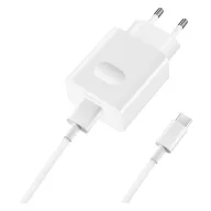   HUAWEI hálózati töltő USB aljzat 18W, gyorstöltő + Type-C kábel, FEHÉR