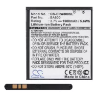   Sony Xperia S CAMERON SINO Li-Ion akku 3.7V/1500mAh, Sony Ericsson BA800 kompatibilis, FEKETE