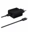 SAMSUNG hálózati töltő Type-C aljzat 45W, PD gyorstöltő 2.0 + 100cm Type-C kábel, FEKETE