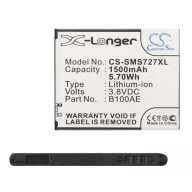   CAMERON SINO Li-Ion akku (3.8V/1500mAh, Samsung B100AE kompatibilis) FEKETE