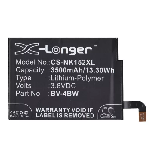 Nokia Lumia 1520 CAMERON SINO Li-Polymer akku 3.8V/3500mAh, Nokia BV-4BW kompatibilis, FEKETE