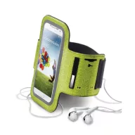   CELLULARLINE ARMBAND tok álló univerzális, SPORT, VILÁGOSZÖLD