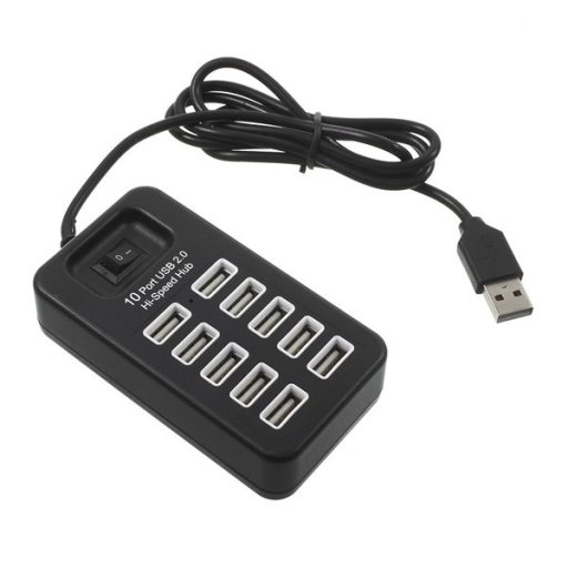 GIGAPACK USB hub USB, 1m kábel, FEKETE