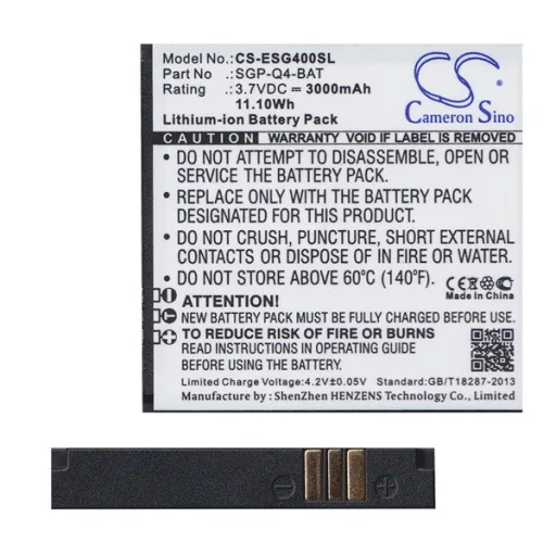 Evolveo Strongphone Q4 CAMERON SINO Li-Ion akku 3.7V/3000mAh, Evolveo SGP-Q4-BAT kompatibilis, FEKETE