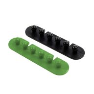   GIGAPACK Kábeltartó/kábelrendező 2db csomag, öntapadós, FEKETE/SÖTÉTZÖLD