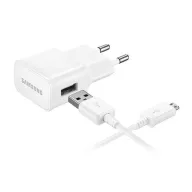   SAMSUNG hálózati töltő USB aljzat 8W + ECB-DU4AWE/ECB-DU68WE microUSB kábel FEHÉR
