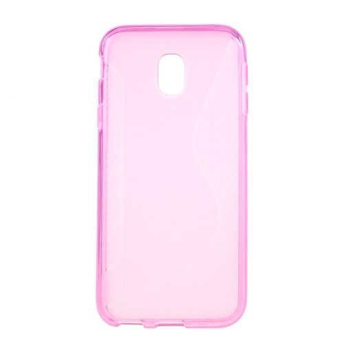 Samsung J3 (2017) GIGAPACK Szilikon telefonvédő S-line, karbon minta, RÓZSASZÍN