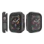 Apple Watch Series SE 44mm / 6 44mm / 4 44mm GIGAPACK Szilikon keret BUMPER, ütésálló, FEKETE