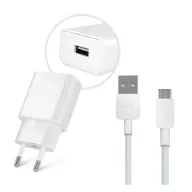   HUAWEI hálózati töltő USB aljzat 10W, gyorstöltő + PY0857 microUSB kábel, FEHÉR