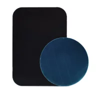   GIGAPACK öntapadós fémlap 2db mágneses autós tartóhoz ideális, négyzet + kör alakú, FEKETE