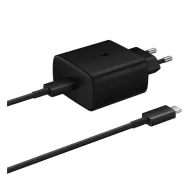   SAMSUNG hálózati töltő Type-C aljzat 45W, PD gyorstöltő 2.0 + 100cm Type-C kábel, FEKETE