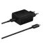 SAMSUNG hálózati töltő Type-C aljzat 45W, PD gyorstöltő 2.0 + 100cm Type-C kábel, FEKETE