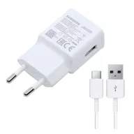   SAMSUNG hálózati töltő USB aljzat 15W, gyorstöltő + EP-DG970BWE Type-C kábel 100cm, FEHÉR