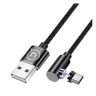 USAMS töltőkábel USB - Type-C, 100cm, FEKETE