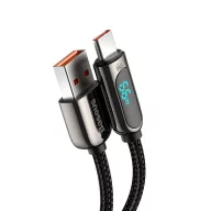   Baseus Display USB-USB-C kábel kijelzővel, 66W, 2m (fekete)