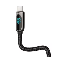   Baseus Display USB-USB-C kábel kijelzővel, 66W, 2m (fekete)