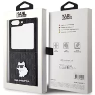   Eredeti tok KARL LAGERFELD KLHCZF5SAPCHNPK for Samsung Z Flip 5 (Saffiano Mono Choupette PIN / black)