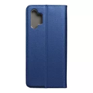   Smart flip Telefontok, mágneses flip zár, oldalra nyíló, bőr hatású - Samsung Galaxy A32 5G, Tengerkék