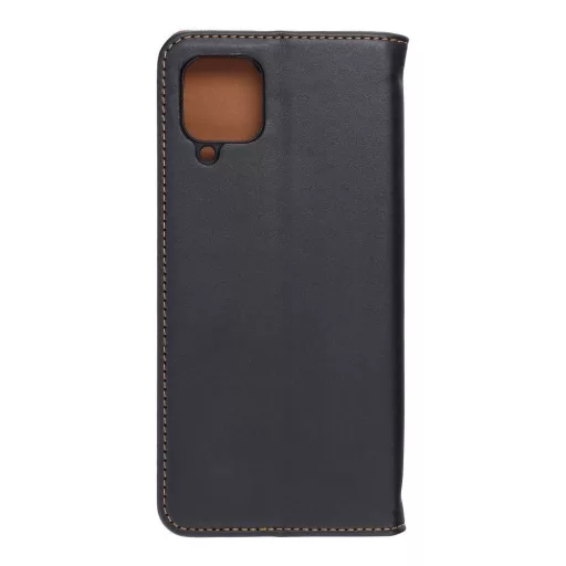 Forcell Smart Pro valódi bőr flip telefontok - Samsung Galaxy A12, Fekete
