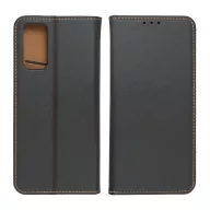   Forcell Smart Pro valódi bőr flip telefontok - Samsung Galaxy A12, Fekete