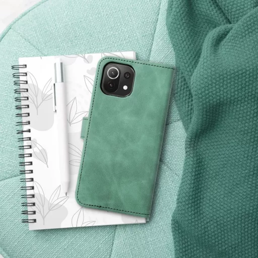 Forcell Tender oldalra nyíló ECO-bőr flip telefontok - Xiaomi Redmi NOTE 11 PRO / 11 PRO 5G, Zöld