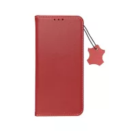   Forcell Smart Pro valódi bőr flip telefontok bankkártya tartó zsebbel - Samsung Galaxy S22 Ultra, Bordó