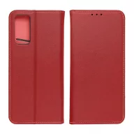   Forcell Smart Pro valódi bőr flip telefontok bankkártya tartó zsebbel - Samsung Galaxy S22 Ultra, Bordó
