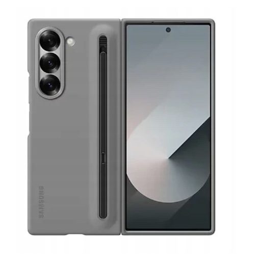Samsung Fold 6 stand cover érintőceruzával, Szürke