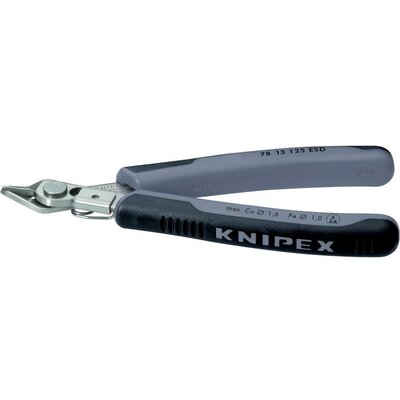 ESD Electronic Super Knips, INOX rozsdamentes acél fej, lágy/közepes huzal max.: Ø 1,6/1 mm, Knipex 78 13 125 ESD
