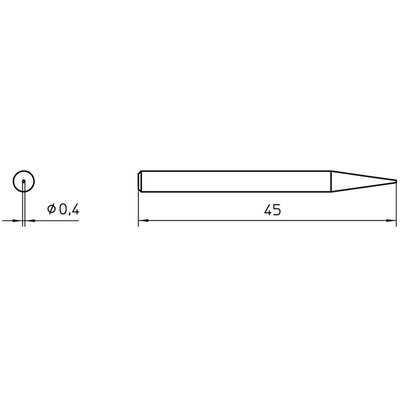 Weller WHS40 pákahegy 0,4mm-es ceruzahegy formájú Weller 4SPI15210-1