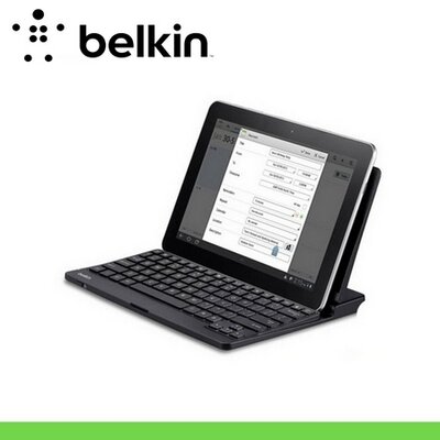 Belkin F5L112EA BLUETOOTH billentyűzet (asztali tartó funkció, QWERTY angol nyelvű billentyűzet) FEKETE