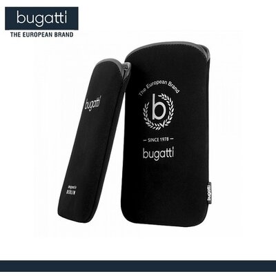 Bugatti 8411 BUGATTI SLIMCASE TALLINN álló telefontok neoprén, ML méret (képernyőtisztító belső felület) Fekete
